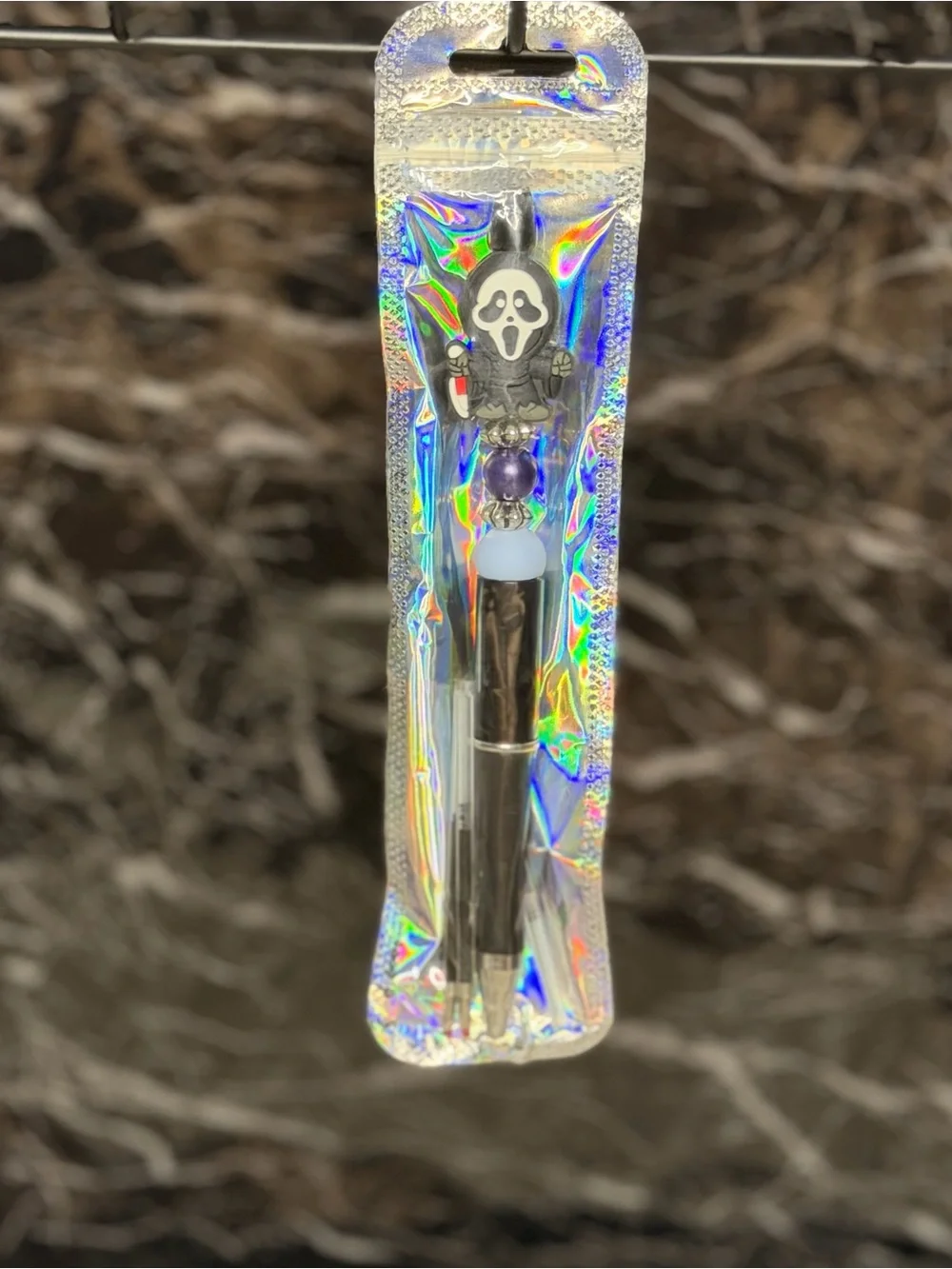 Scream Focal Bead Pen Black & Blue Ink